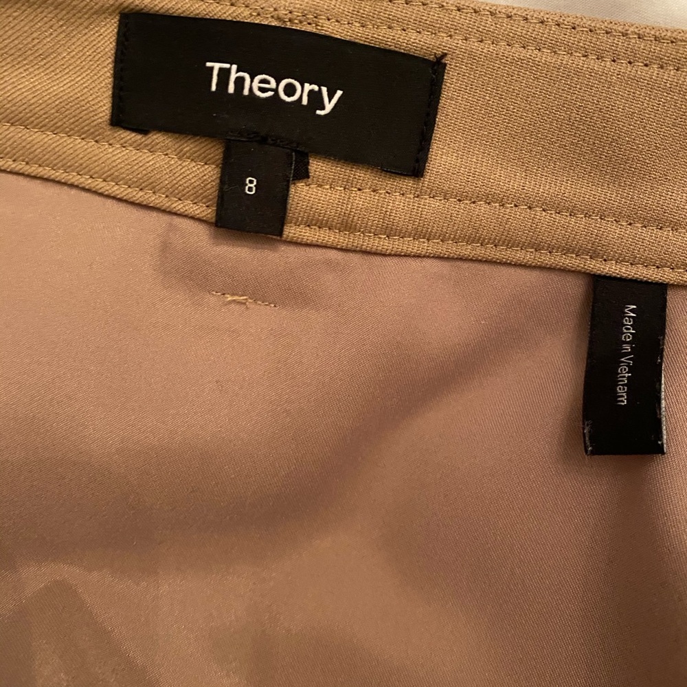 Theory lupah tan camel cargo mini skirt 8 - Picture 5 of 9
